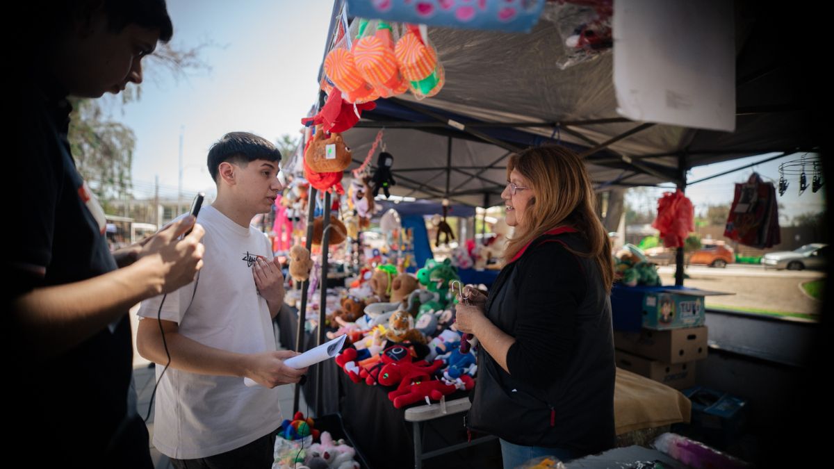 Así fue el trabajo de Periodismo Finis en la «Feria Lampa Emprende» Foto: Diego Jerez